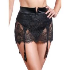 Strapsgürtel Spitze BLACK SWAN Von Prelude Milano