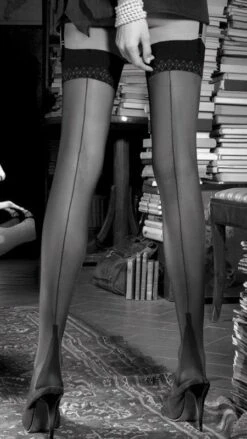 Naht- Strapsstrümpfe PENNAC Von Trasparenze -MAISON LEJABY Verkaufsgeschäft strapsstrumpf pennac schwarz trasparenze 1