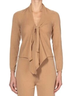 Strickjacke CARDIGAN SOFT Wolle-Mix Von Ritratti 14 Strickjacke CARDIGAN SOFT Wolle-Mix Von Ritratti -MAISON LEJABY Verkaufsgeschäft strickjacke soft biscotto 72921 ritratti 2 7