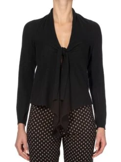 Strickjacke CARDIGAN SOFT Wolle-Mix Von Ritratti 14 Strickjacke CARDIGAN SOFT Wolle-Mix Von Ritratti -MAISON LEJABY Verkaufsgeschäft strickjacke soft schwarz 72921 ritratti 3