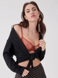 Strickjacke CARDIGAN SOFT Wolle-Mix Von Ritratti 11 Strickjacke CARDIGAN SOFT Wolle-Mix Von Ritratti -MAISON LEJABY Verkaufsgeschäft strickjacke soft schwarz 72921 ritratti 7 1