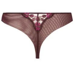 String AVEU EN FLEURS Seide Von Lise Charmel -MAISON LEJABY Verkaufsgeschäft string ach0043 violett mit muster aveu en fleurs