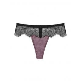 Seide String ANIA SOIE TOURBE Violett-schwarz Von Cadolle 3 Seide String ANIA SOIE TOURBE Violett-schwarz Von Cadolle