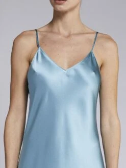 Seidentop CARLA 100% Seide Von Vivis -MAISON LEJABY Verkaufsgeschäft top blau vivis 2