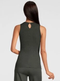 Merinowolle-Seide Trägertop Mit Glitzer Gerippt Von Oscalito -MAISON LEJABY Verkaufsgeschäft top lurex spitze gruen 6660 oscalito 2