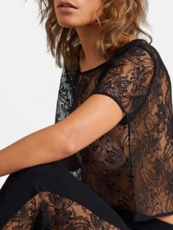 Spitzentop LAZY DAYS Mit Kurzen Ärmeln Von Aubade -MAISON LEJABY Verkaufsgeschäft top schwarz rl48 lazy days aubade 11