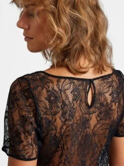 Spitzentop LAZY DAYS Mit Kurzen Ärmeln Von Aubade -MAISON LEJABY Verkaufsgeschäft top schwarz rl48 lazy days aubade 12