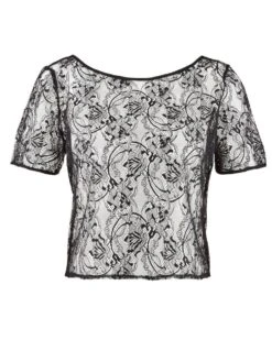 Spitzentop LAZY DAYS Mit Kurzen Ärmeln Von Aubade -MAISON LEJABY Verkaufsgeschäft top schwarz rl48 lazy days aubade 2