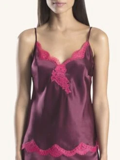 100% Seide Top SOIE D´AMOUR Von Aubade -MAISON LEJABY Verkaufsgeschäft top seide beere ms38 soie d amour aubade 5