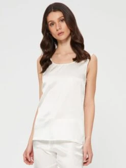 Seidentop Camisole SETA No. 7 Von Chiara Fiorini -MAISON LEJABY Verkaufsgeschäft top seide elfenbein weiss gc185 chiara fiorini