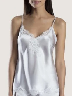 100% Seide Top SOIE D´AMOUR Fein Von Aubade -MAISON LEJABY Verkaufsgeschäft top seide silber ms38 soie d amour aubade 1 1 1 1