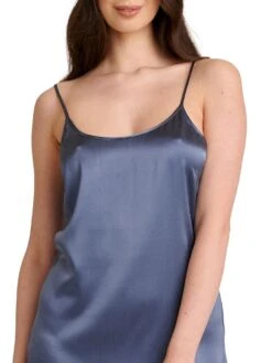 Seidentop SEDUZIONE DI SETA Von Gattina Uni -MAISON LEJABY Verkaufsgeschäft top stonegrey 381480 seducione di seta gattina 2 1