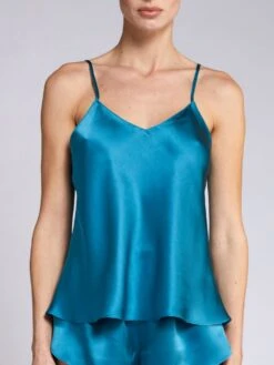 Seidentop CARLA 100% Seide Von Vivis -MAISON LEJABY Verkaufsgeschäft top v0001 carla blau vivis 3 2
