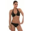 Triangel-Bikini TIGER Von Rebecca 1 Triangel-Bikini TIGER Von Rebecca -MAISON LEJABY Verkaufsgeschäft triangel bikini neckholder tiger schwarz 1004 rebecca 2