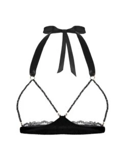 Ouvert Triangel-BH GEISHA SG Mit Schmuck-Kristallen Von Cadolle 15 Ouvert Triangel-BH GEISHA SG Mit Schmuck-Kristallen Von Cadolle -MAISON LEJABY Verkaufsgeschäft triangle geisha perles noir 4500ab cadolle 2