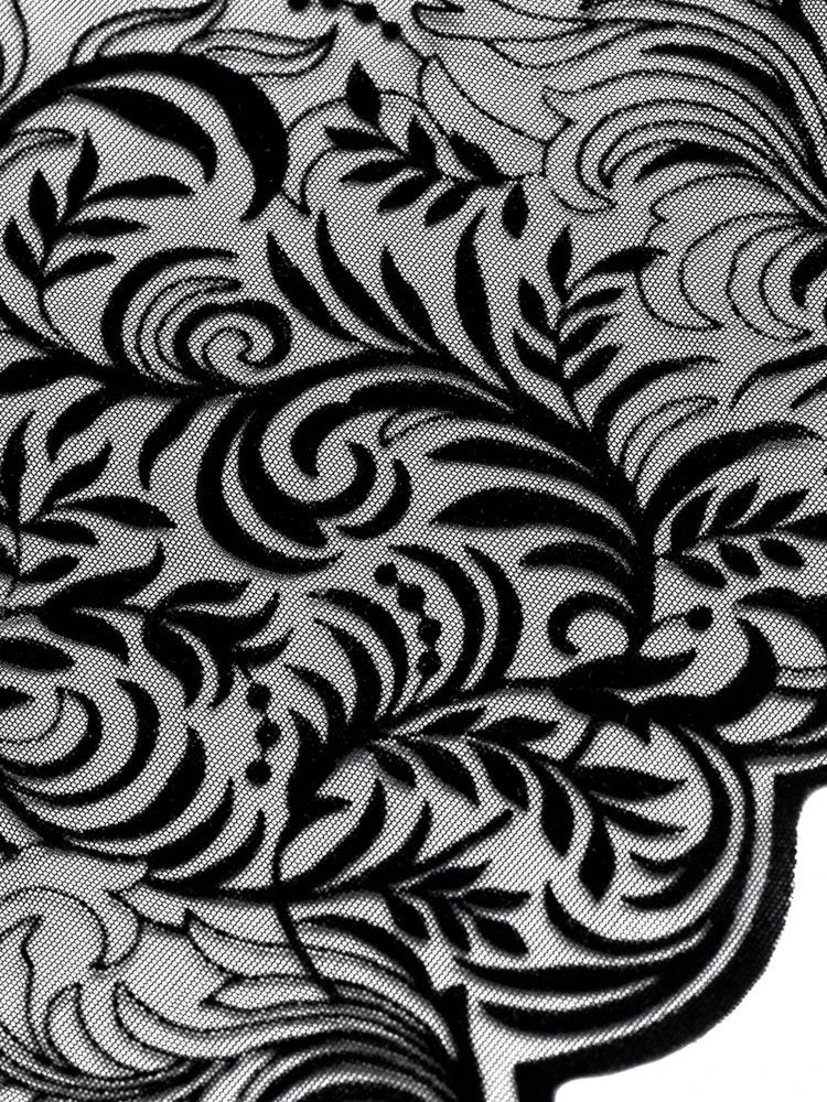 Langarm-Body ARABESQUE Tüll Schwarz Von Cadolle 7 Langarm-Body ARABESQUE Tüll Schwarz Von Cadolle - Image 5