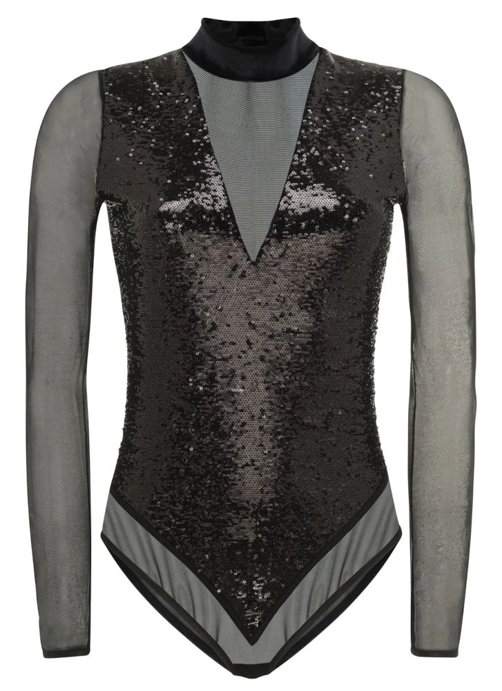 Pailletten Langarm Body SONIA Schwarz Von Room 24 5 Pailletten Langarm Body SONIA Schwarz Von Room 24 - Image 3