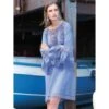 Tunika Sommerkleid Mit Stickerei PERVINCA Blaulila Von Chiara Fiorini -MAISON LEJABY Verkaufsgeschäft tunika blau cf1701 chiara fiorini