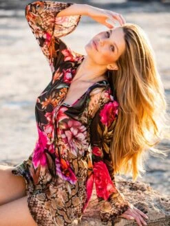 100% Seide Tunika PEONIE Schwarz Pink Von Fürstenberg 5 100% Seide Tunika PEONIE Schwarz Pink Von Fürstenberg -MAISON LEJABY Verkaufsgeschäft tunika schwarz pink 15531634 fuerstenberg 4 1