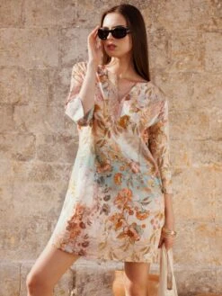 Strandtunika LIDO Apricot-türkis Von Eva B. Bitzer -MAISON LEJABY Verkaufsgeschäft tunika sorbet 12311079 eva b bitzer 2 1