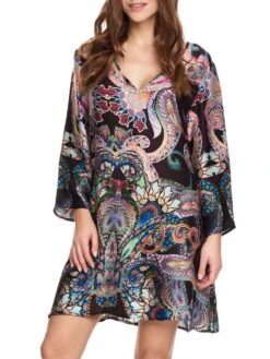 Viscose Tunika ORNELLA Aubergine-bunt Von Gattina 8 Viscose Tunika ORNELLA Aubergine-bunt Von Gattina -MAISON LEJABY Verkaufsgeschäft viscose tunika bunt ornella 390443 paisley gattina 1