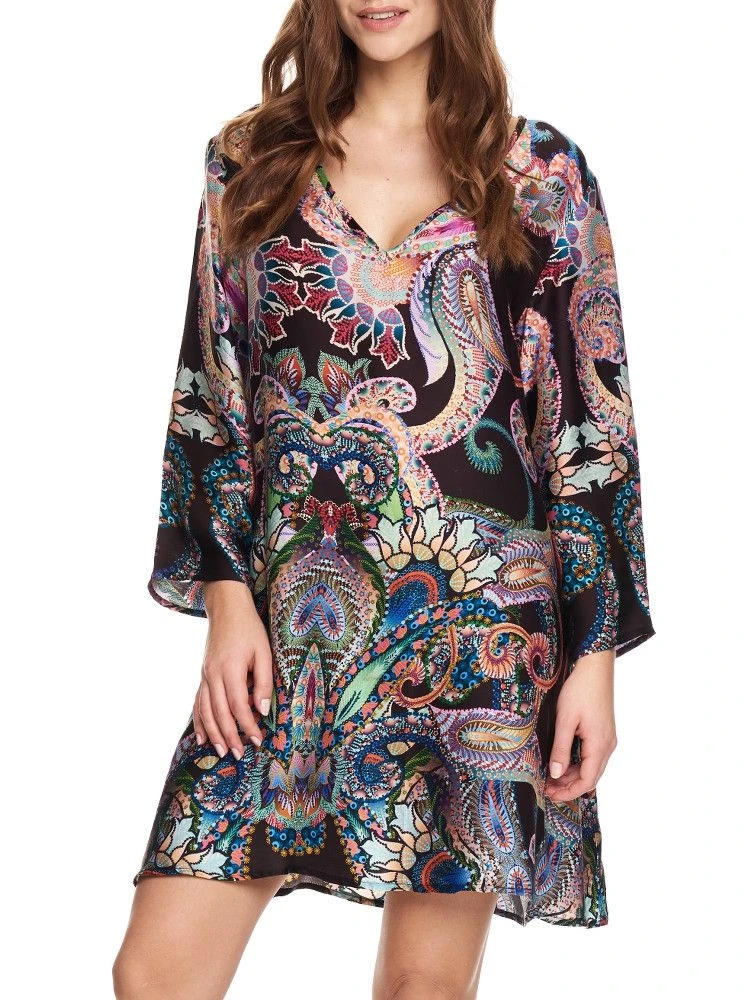 Viscose Tunika ORNELLA Aubergine-bunt Von Gattina 5 Viscose Tunika ORNELLA Aubergine-bunt Von Gattina - Image 3