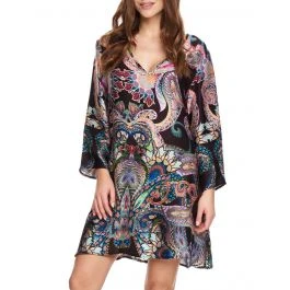 Viscose Tunika ORNELLA Aubergine-bunt Von Gattina 3 Viscose Tunika ORNELLA Aubergine-bunt Von Gattina