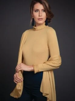 Merinowolle-Seide STOLA Schultertuch Von Artimaglia 24 Merinowolle-Seide STOLA Schultertuch Von Artimaglia -MAISON LEJABY Verkaufsgeschäft wolle seide gold 22504 28600 artimaglia