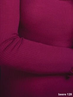 Merinowolle-Seide LANGARM SHIRT Mit Spitze Von Artimaglia -MAISON LEJABY Verkaufsgeschäft wolle seide ripp lampone 128 artimaglia madiva 1