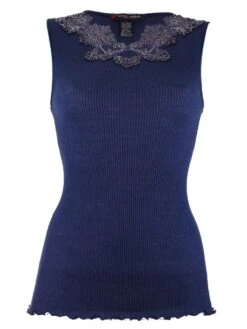 Merinowolle-Seide TOP Gerippt Von Artimaglia -MAISON LEJABY Verkaufsgeschäft wolle seide top 20505 dunkelblau artimaglia 1
